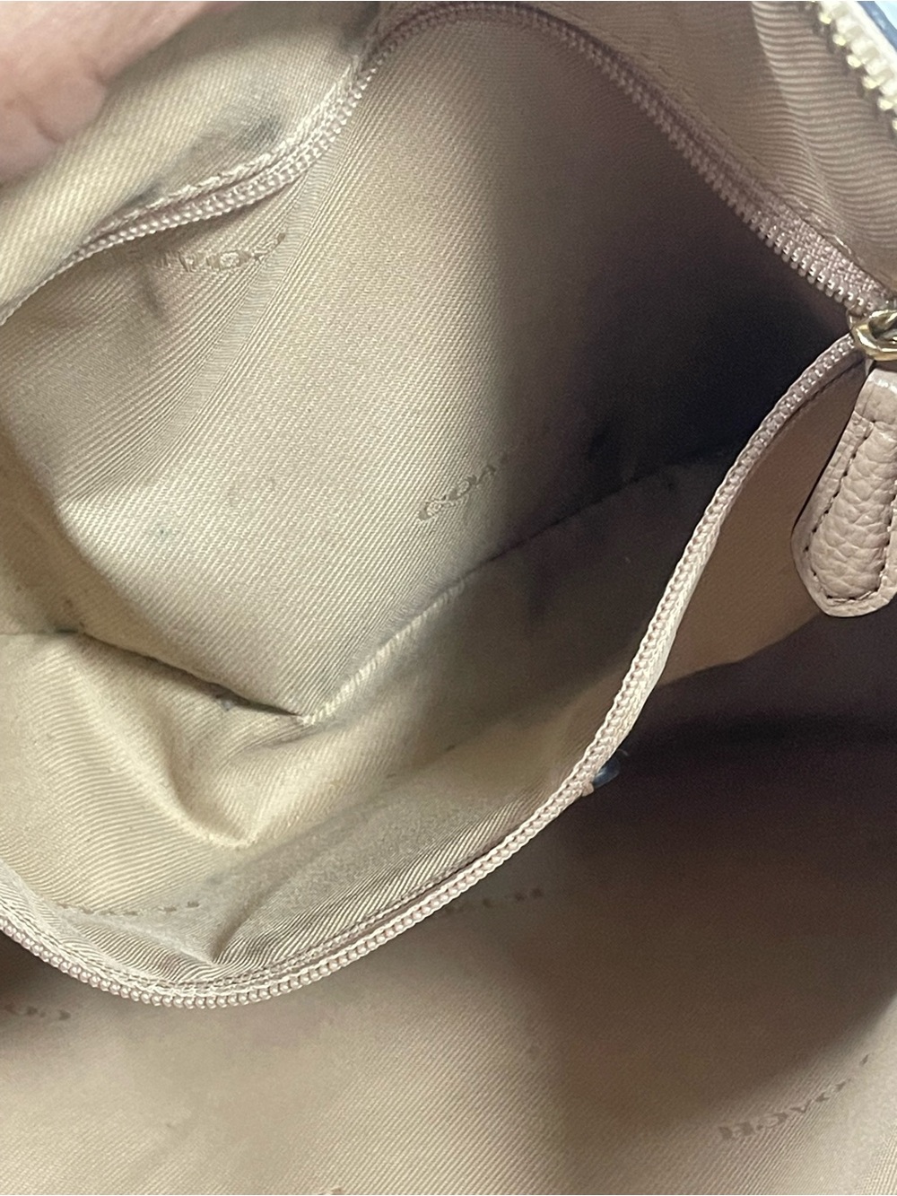 coach purse small shoulder bag light tan  #117880-56819 no stains - Picture 11 of 12